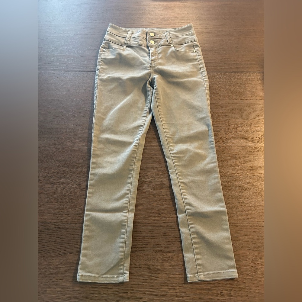 Sapphire Ink Olive Green Ankle Skinny High Rise Comfy Pants Women's Size 1